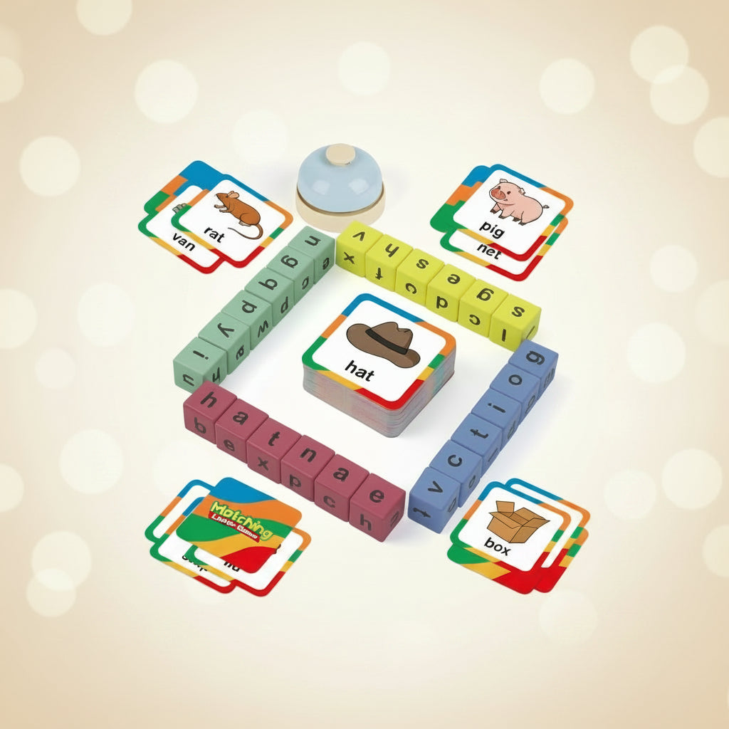 Our Family Story Deluxe Phonics Word Race & Spelling Wooden Block Game