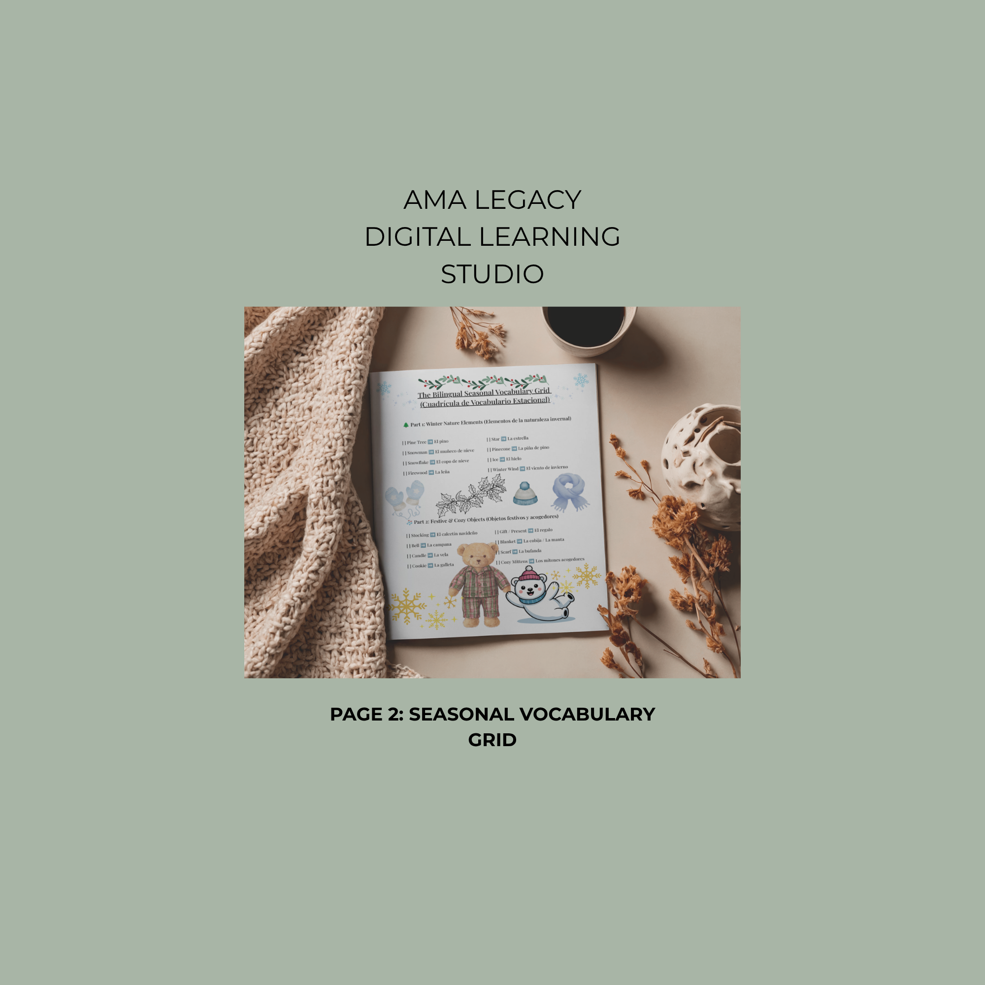 Holiday Traditions "Seasonal Activities" Digital Checklist & Activity Toolkit