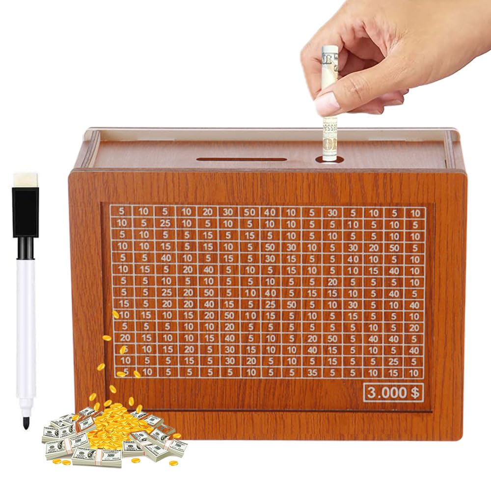 Our Family Legacy Wooden Savings Tracker & Goal Vault